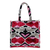 Silk velvet handle bag, 'Romantic Splendor' - Handcrafted Silk Velvet Handle Bag with Heart-Themed Pattern