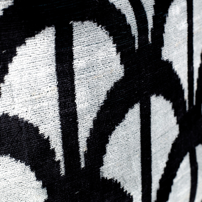 Bolso asa de terciopelo de seda - Bolso con asa de terciopelo de seda hecho a mano con estampado moderno