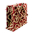 Silk velvet handle bag, 'Crimson Splendor' - Handcrafted Silk Velvet Handle Bag with Abstract Pattern