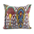 Suzani silk cushion cover, 'Royal Union' - Classic Embroidered Silk Blend Cushion Cover from Uzbekistan