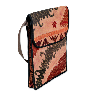 Suzani bestickte Tablet-Tasche - Tablet-Tasche aus Baumwollmischung, handbestickt im Suzani-Stil