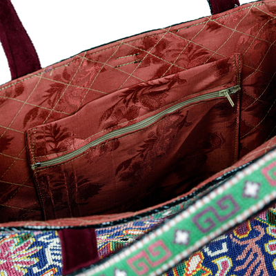Bolso tote iroki bordado a mano - Bolso tote con bordado floral a mano de Iroki de Uzbekistán