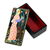 Lacquered wood jewelry box, 'Pomegranate Enchantment' - Woman & Pomegranate Tree Lacquered Walnut Wood Jewelry Box