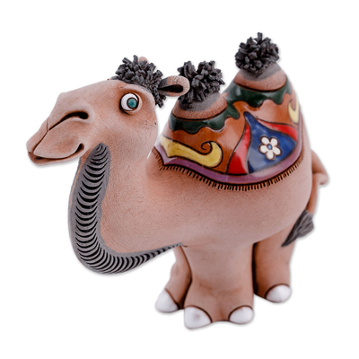 estatuilla de cerámica - Figura de camello de cerámica hecha a mano de Uzbekistán