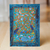 'Tree of Life V' - Pintura de acuarela azul de arte popular con temática de naturaleza estirada