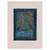 'Tree of Life V' - Pintura de acuarela azul de arte popular con temática de naturaleza estirada
