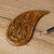 imán de madera - Imán de madera de nogal floral en forma de cachemira tallado a mano