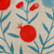 Funda de cojín de seda y algodón, 'Majestic Pom' - Funda de cojín en mezcla de seda azul y roja con temática de granada