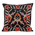 Silk and cotton cushion cover, 'Arcadia Nights' - Classic Leafy Embroidered Black Silk Blend Cushion Cover