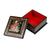 Papier mache jewelry box, 'Melody of the Nobleman' - Classic Hand-Painted Red and Golden Papier Mache Jewelry Box
