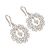 Agate filigree dangle earrings, 'Celestial Portal' - Floral Agate Filigree Dangle Earrings in a Matte Finish