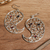 Garnet filigree dangle earrings, 'Paisley of Passion' - Paisley-Shaped Natural Garnet Filigree Dangle Earrings