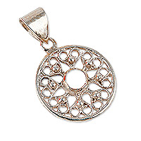 Collar colgante de ágata, 'Balance & Romance' - Collar colgante de plata de ley con ágata redonda con temática de corazón