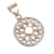 Achat-Anhänger-Halskette - Herzförmige Halskette mit rundem Achat-Anhänger aus Sterlingsilber