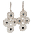 Agate dangle earrings, 'Silk Road's Romance' - Heart-Themed Black Agate Sterling Silver Dangle Earrings