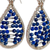 Lapis lazuli beaded dangle earrings, 'Sky's Intellect' - Polished Drop-Shaped Lapis Lazuli Beaded Dangle Earrings