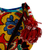 Eslinga de seda bordada - Sling de seda floral bordado Iroqi en amarillo y azul