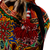Embroidered silk drawstring sling, 'Fantasy Spirit' - Iroqi Embroidered Silk Drawstring Sling with Tassels