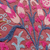 Tapiz de pared de algodón bordado - Colgante de pared de algodón floral bordado en rosa y azul