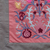 Embroidered cotton wall hanging, 'Suzani Elegance' - Embroidered Floral Cotton Wall Hanging in Pink and Burgundy