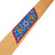 Wood shoehorn, 'Noble Helper' - Hand-Carved Ash Tree Wood Shoehorn with Blue Floral Detail