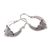 Sterling silver hoop earrings, 'Beauty at Heart' - High-Polished Romantic Floral Sterling Silver Hoop Earrings