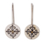 Sterling silver drop earrings, 'Medal of the Heroic' - Baroque-Inspired Round Sterling Silver Drop Earrings