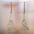 Sterling silver filigree dangle earrings, 'Fairy Flutter' - Classic Triangular Sterling Silver Filigree Dangle Earrings