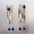 Pendientes colgantes de lapislázuli - Pendientes colgantes de lapislázuli natural con textura minimalista