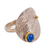 Lapis lazuli cocktail ring, 'Space of Truth' - Modern Textured Natural Lapis Lazuli Cocktail Ring