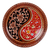 Schmuckschatulle aus Holz - Schmuckschatulle aus Walnussholz mit Paisley- und Blumenmotiv in Rot