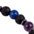 Multi-gemstone beaded stretch pendant bracelet, 'Blue Fate' - Multi-Gemstone Beaded Dzi Pendant Bracelet in Blue