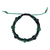 Jade beaded macrame bracelet, 'Green Calls' - Green and Black Nylon Macrame Bracelet with Jade Jewels