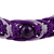 Amethyst beaded macrame bracelet, 'Purple Calls' - Purple and White Nylon Macrame Bracelet with Amethyst Gems