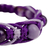 Amethyst beaded macrame bracelet, 'Purple Calls' - Purple and White Nylon Macrame Bracelet with Amethyst Gems