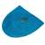 Wool felt hat, 'Journey to the Island' - Teal and Green Wool Felt Hat with Kazakh Symbol