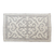 Wool area rug, 'The Ethereal Palace' (4x6) - Classic Wool Shyrdak Area Rug in Grey and White (4x6)