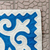 Alfombra de lana, (2,5x5) - Alfombra clásica de lana Shyrdak azul y blanca (2,5 x 5)