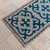 Wool rug, 'Palatial Mosaics' (2.5x8) - Classic Shyrdak Wool Runner Rug in Teal and Brown (2.5x8)