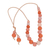 Ceramic beaded necklace, 'Sweetness at Sunrise' - Adjustable Orange and Pink Ceramic Beaded Choker Necklace