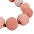 Collar de cuentas de cerámica - Collar ajustable con cuentas de cerámica rosa y marfil