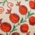 Kissenbezug aus bestickter Seide - Elfenbeinfarbener und roter Granatapfel-bestickter Kissenbezug aus Seide