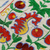 Camino de mesa de algodón bordado - Camino de mesa de algodón bordado floral y granada