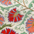 Embroidered silk table runner, 'Spring in Eden' - Classic Floral Colorful Embroidered Silk Table Runner