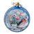 Hand-painted ceramic ornament, 'Winter in the Village' - Hand-Painted Winter-Themed Landscape Ceramic Ornament