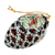 Handpainted ceramic ornament, 'Kingdom's Pinecone' - Hand-Painted Traditional Floral Pinecone Ceramic Ornament