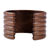 Wood cuff bracelet, 'Sylvan Mark' - Handmade Striped Walnut Wood Cuff Bracelet from Kazakhstan