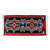 Wollteppich, (3x6,5) - Traditioneller handgewebter Teppich aus roter und schwarzer Wolle (3x6,5)