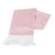 Pañuelo de seda - Bufanda tejida a mano de seda 100% rosa suave con flecos