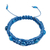Agate beaded macrame bracelet, 'Shambhala Flair' - Handmade Blue Agate Beaded Macrame Shambhala Style Bracelet